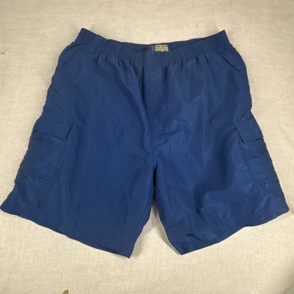 PGA Tour Originals Shorts Mens XL Cargo Swim‎ Trunks Mesh Lined Polyester Golf